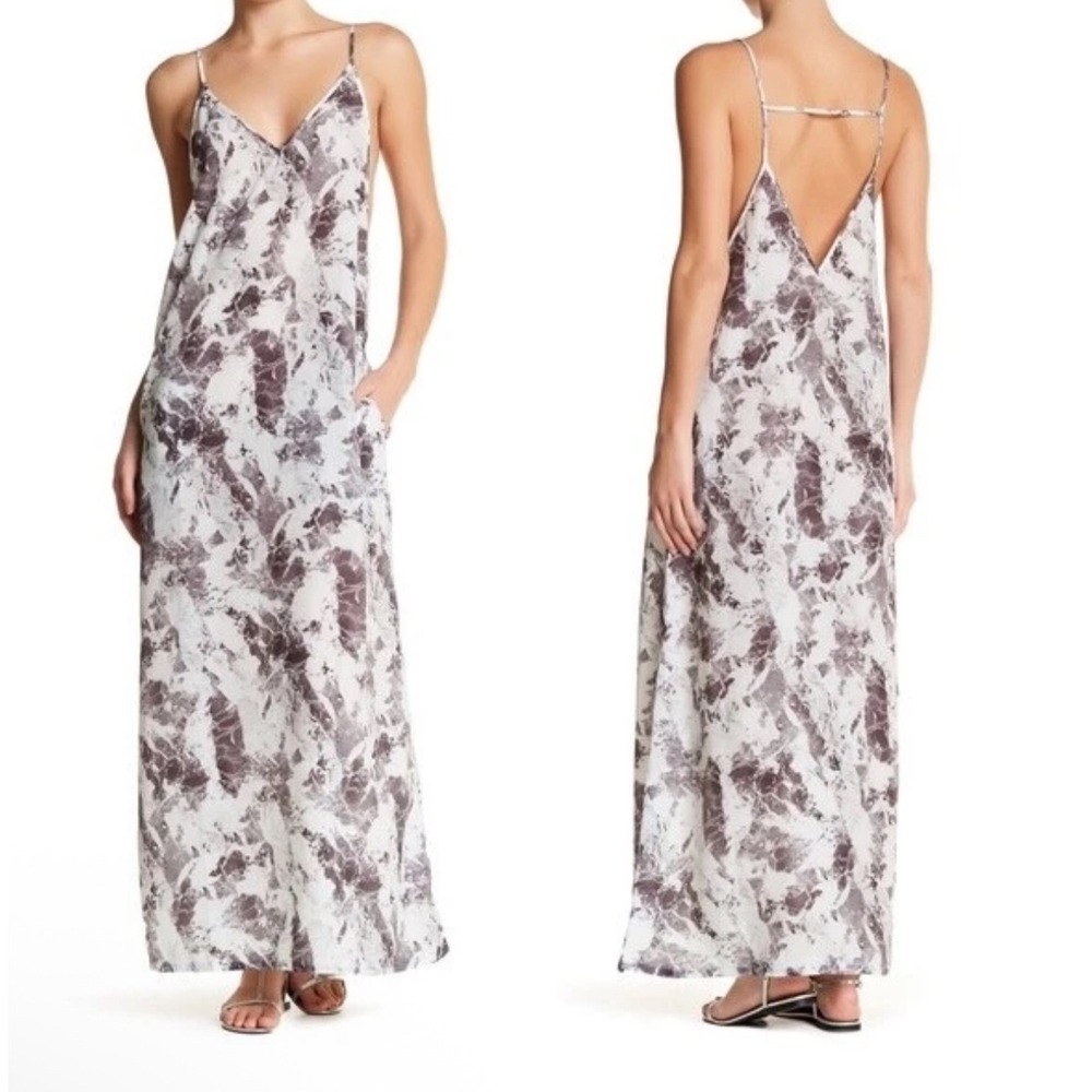 Onia Dress Maxi Slip Stella Marbe Women Size Small Black White Sleeveless New